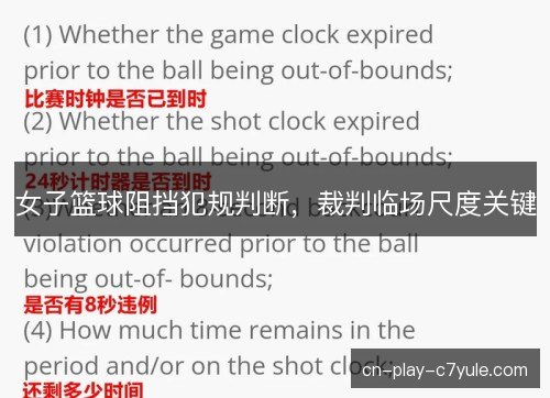 女子篮球阻挡犯规判断，裁判临场尺度关键
